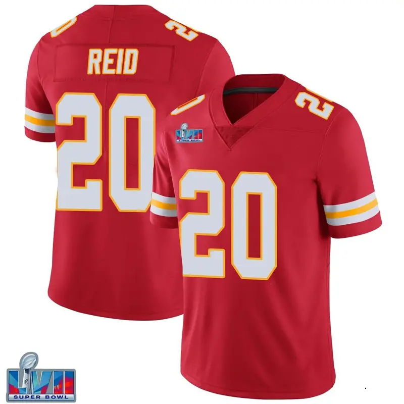 Nike Justin Reid Youth Limited Kansas City Chiefs Red Team Color Vapor Untouchable Super Bowl LVII Patch Jersey