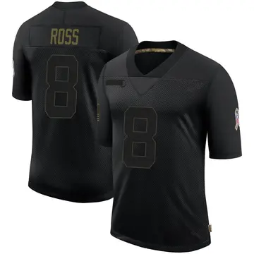 Nike Justyn Ross Men's Limited Kansas City Chiefs Black 2020 Salute To Service Jersey