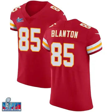 Nike Kendall Blanton Men's Elite Kansas City Chiefs Red Team Color Vapor Untouchable Super Bowl LVII Patch Jersey