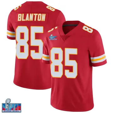 Nike Kendall Blanton Men's Limited Kansas City Chiefs Red Team Color Vapor Untouchable Super Bowl LVII Patch Jersey