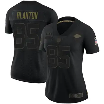 Nike Kendall Blanton Women's Limited Kansas City Chiefs Black 2020 Salute To Service Jersey