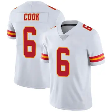 Nike Kenny Cook Youth Limited Kansas City Chiefs White Vapor Untouchable Jersey