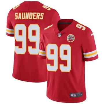 Nike Khalen Saunders Men's Limited Kansas City Chiefs Red Team Color Vapor Untouchable Jersey