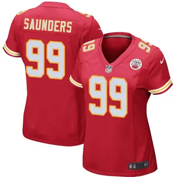 Nike Khalen Saunders Women's Game Kansas City Chiefs Red Team Color Jersey