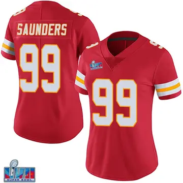 Nike Khalen Saunders Women's Limited Kansas City Chiefs Red Team Color Vapor Untouchable Super Bowl LVII Patch Jersey