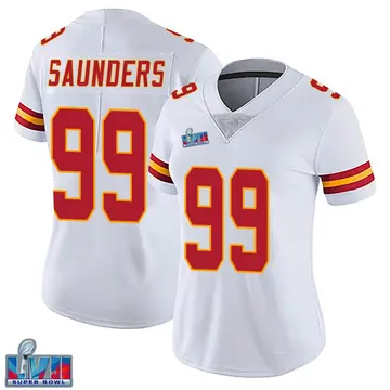 Nike Khalen Saunders Women's Limited Kansas City Chiefs White Vapor Untouchable Super Bowl LVII Patch Jersey