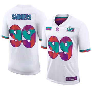 Nike Khalen Saunders Youth Limited Kansas City Chiefs White Super Bowl LVII Jersey