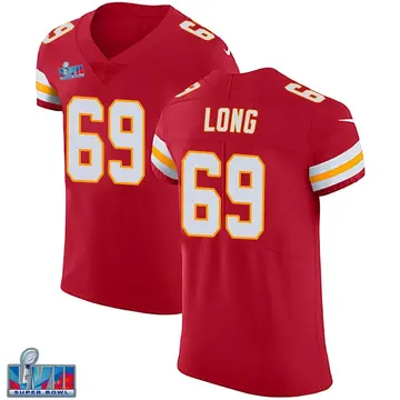 Nike Kyle Long Men's Elite Kansas City Chiefs Red Team Color Vapor Untouchable Super Bowl LVII Patch Jersey