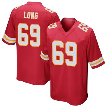 Nike Kyle Long Men's Game Kansas City Chiefs Red Team Color Jersey
