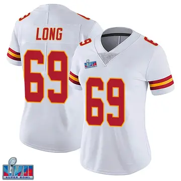 Nike Kyle Long Women's Limited Kansas City Chiefs White Vapor Untouchable Super Bowl LVII Patch Jersey
