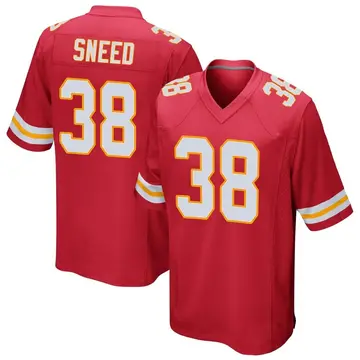 Nike L'Jarius Sneed Youth Game Kansas City Chiefs Red Team Color Jersey