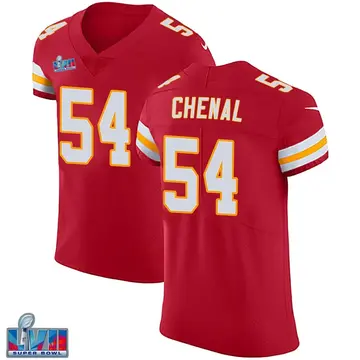 Nike Leo Chenal Men's Elite Kansas City Chiefs Red Team Color Vapor Untouchable Super Bowl LVII Patch Jersey