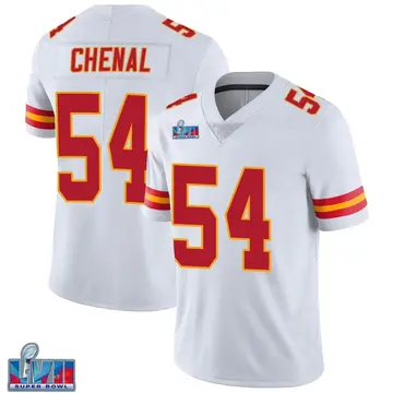 Nike Leo Chenal Men's Limited Kansas City Chiefs White Vapor Untouchable Super Bowl LVII Patch Jersey