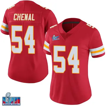 Nike Leo Chenal Women's Limited Kansas City Chiefs Red Team Color Vapor Untouchable Super Bowl LVII Patch Jersey