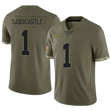 Nike Leon Sandcastle Men's Limited Kansas City Chiefs Olive 2022 Salute To Service Jersey