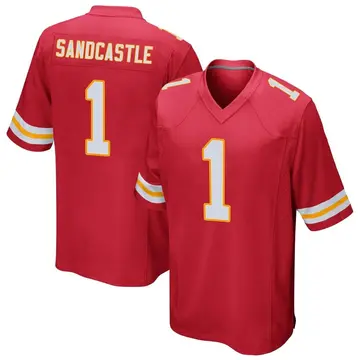 Nike Leon Sandcastle Youth Game Kansas City Chiefs Red Team Color Jersey