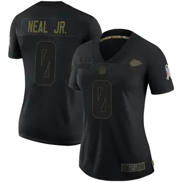 Nike Lorenzo Neal Jr. Women's Limited Kansas City Chiefs Black 2020 Salute To Service Jersey