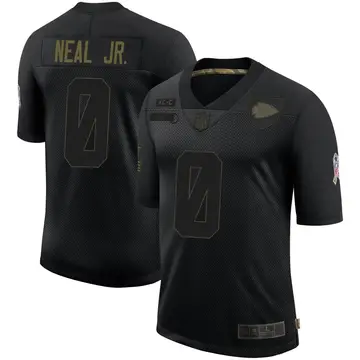 Nike Lorenzo Neal Jr. Youth Limited Kansas City Chiefs Black 2020 Salute To Service Jersey