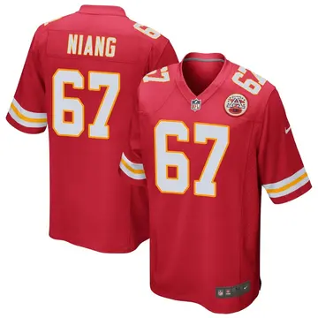 Nike Lucas Niang Men's Game Kansas City Chiefs Red Team Color Jersey