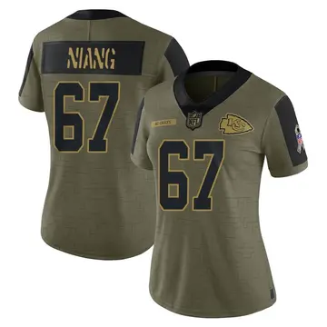 Nike Lucas Niang Women's Limited Kansas City Chiefs Olive 2021 Salute To Service Jersey