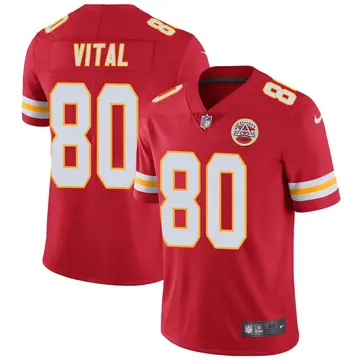 Nike Mark Vital Men's Limited Kansas City Chiefs Red Team Color Vapor Untouchable Jersey
