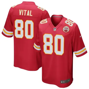Nike Mark Vital Youth Game Kansas City Chiefs Red Team Color Jersey