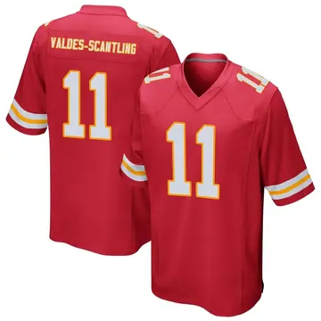 Nike Marquez Valdes-Scantling Men's Game Kansas City Chiefs Red Team Color Jersey