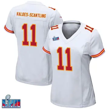 Nike Marquez Valdes-Scantling Women's Game Kansas City Chiefs White Super Bowl LVII Patch Jersey