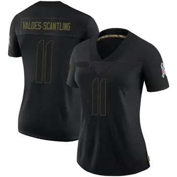 Nike Marquez Valdes-Scantling Women's Limited Kansas City Chiefs Black 2020 Salute To Service Jersey