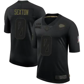 Nike Mathew Sexton Men's Limited Kansas City Chiefs Black 2020 Salute To Service Jersey