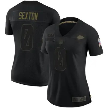 Nike Mathew Sexton Women's Limited Kansas City Chiefs Black 2020 Salute To Service Jersey