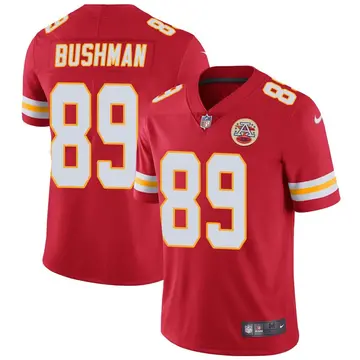 Nike Matt Bushman Men's Limited Kansas City Chiefs Red Team Color Vapor Untouchable Jersey