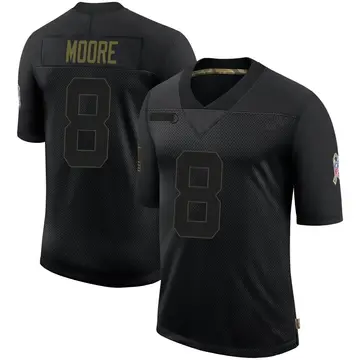 Nike Matt Moore Men's Limited Kansas City Chiefs Black 2020 Salute To Service Jersey