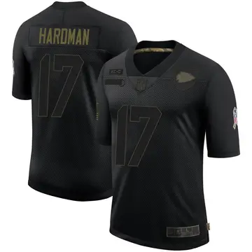 Nike Mecole Hardman Men's Limited Kansas City Chiefs Black 2020 Salute To Service Jersey