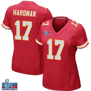 Nike Mecole Hardman Women's Game Kansas City Chiefs Red Team Color Super Bowl LVII Patch Jersey