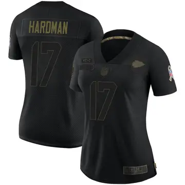 Nike Mecole Hardman Women's Limited Kansas City Chiefs Black 2020 Salute To Service Jersey