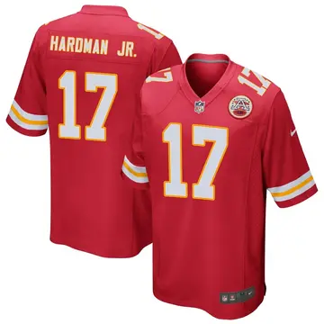 Nike Mecole Hardman Youth Game Kansas City Chiefs Red Team Color Jersey