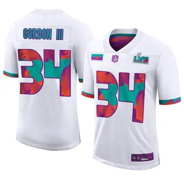 Nike Melvin Gordon III Men's Limited Kansas City Chiefs White Super Bowl LVII Jersey