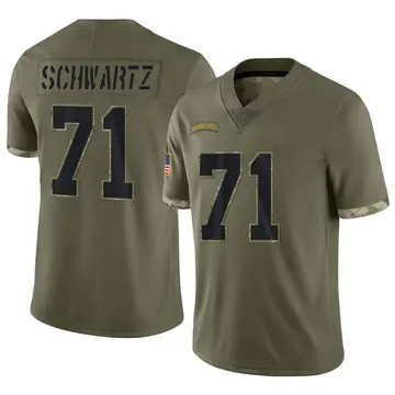 Nike Mitchell Schwartz Men's Limited Kansas City Chiefs Olive 2022 Salute To Service Jersey