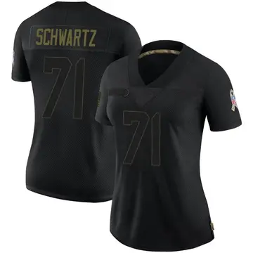 Nike Mitchell Schwartz Women's Limited Kansas City Chiefs Black 2020 Salute To Service Jersey