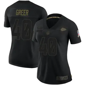 Nike Nasir Greer Women's Limited Kansas City Chiefs Black 2020 Salute To Service Jersey