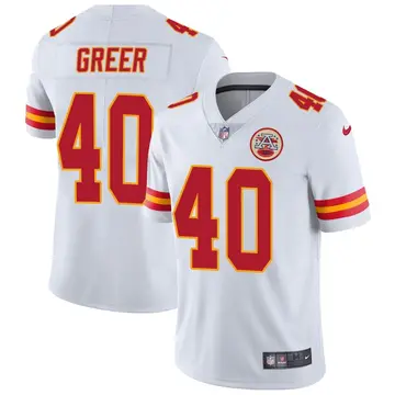 Nike Nasir Greer Youth Limited Kansas City Chiefs White Vapor Untouchable Jersey