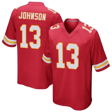 Nike Nazeeh Johnson Youth Game Kansas City Chiefs Red Team Color Jersey