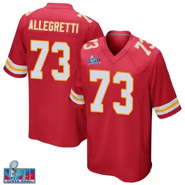 Nike Nick Allegretti Men's Game Kansas City Chiefs Red Team Color Super Bowl LVII Patch Jersey