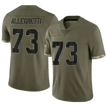 Nike Nick Allegretti Youth Limited Kansas City Chiefs Olive 2022 Salute To Service Jersey