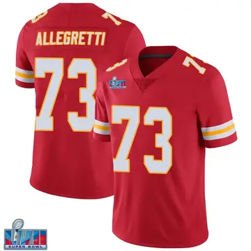 Nike Nick Allegretti Youth Limited Kansas City Chiefs Red Team Color Vapor Untouchable Super Bowl LVII Patch Jersey