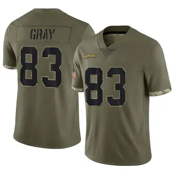 Nike Noah Gray Men's Limited Kansas City Chiefs Olive 2022 Salute To Service Jersey