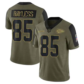 Nike Omar Bayless Youth Limited Kansas City Chiefs Olive 2021 Salute To Service Jersey