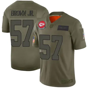 Nike Orlando Brown Jr. Youth Limited Kansas City Chiefs Camo 2019 Salute to Service Jersey