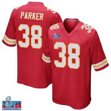 Nike Ron Parker Men's Game Kansas City Chiefs Red Team Color Super Bowl LVII Patch Jersey